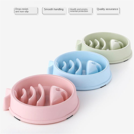 Fish Bone Slow Feeder Dog Bowl