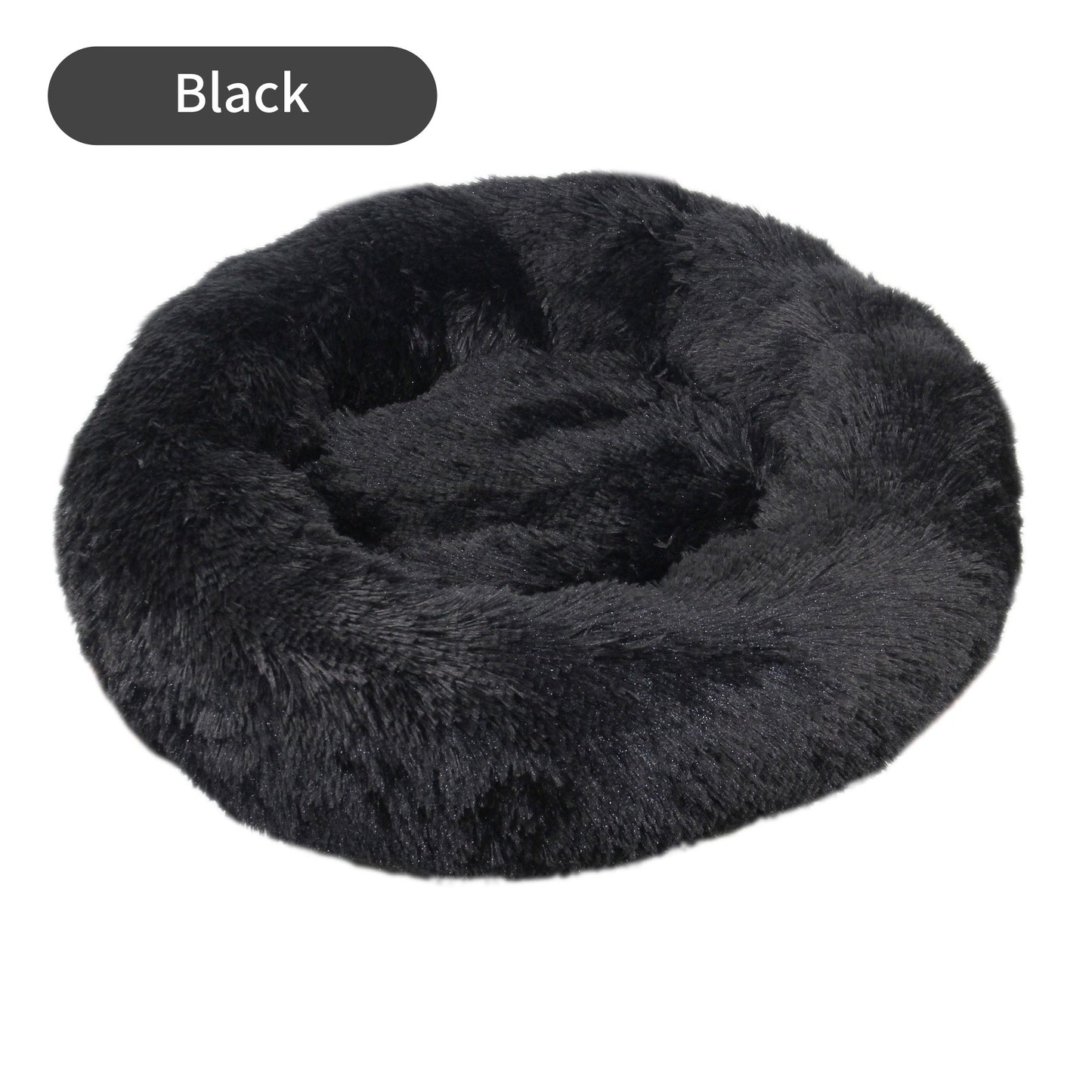 Lit pour animal de compagnie rond en peluche