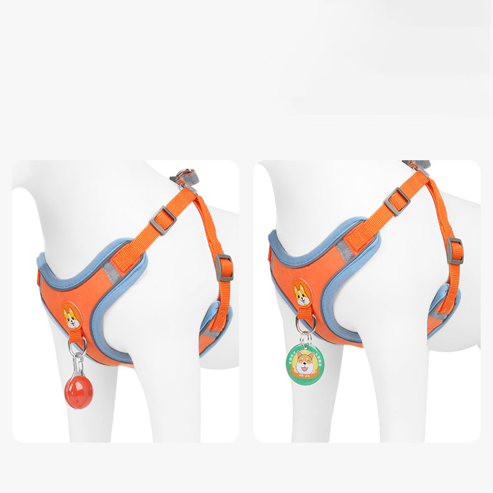 Reflective Vest Dog Harness & Leash