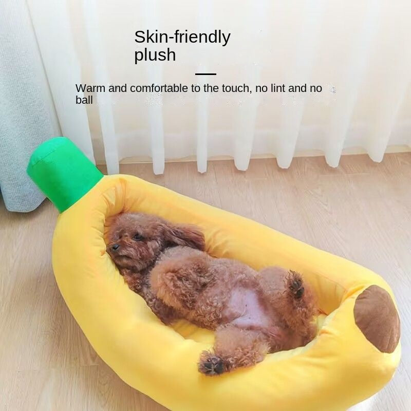 All-Season Banana Shape Pet Bed