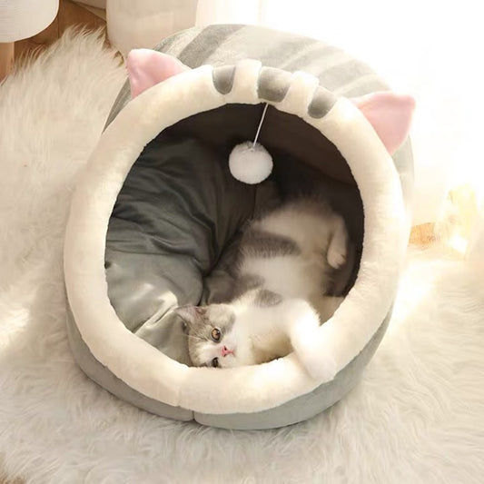 Cozy Washable Cave Cat Bed