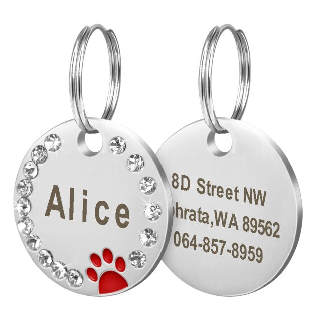 Engraved Stainless Steel Pet ID Tag