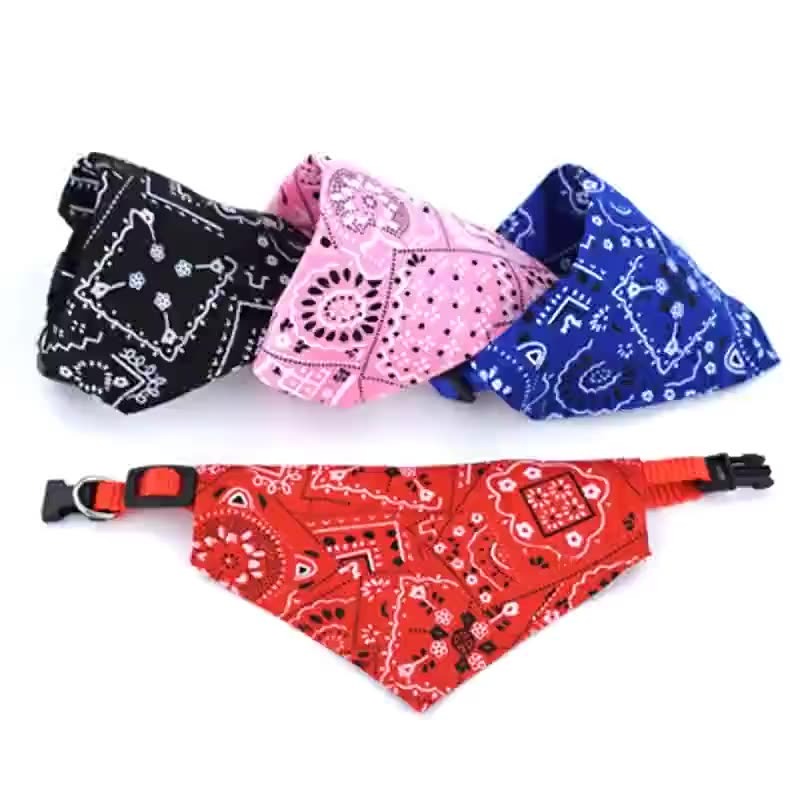 Bandana triangulaire imprimé pour animaux de compagnie