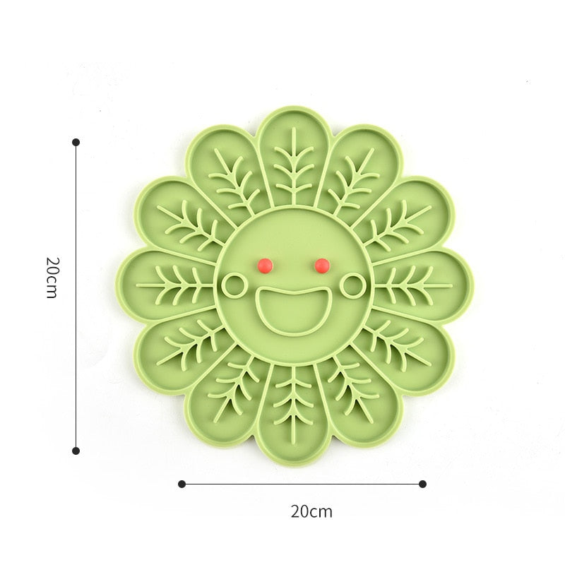 Tapis à lécher et gamelle à alimentation lente en forme de poisson