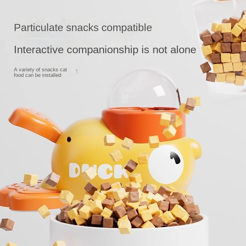 Jouet distributeur de friandises pour chat en forme de canard