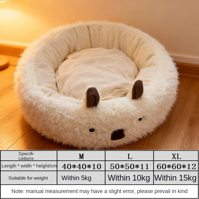 Warmes, halbgeschlossenes Hundebett