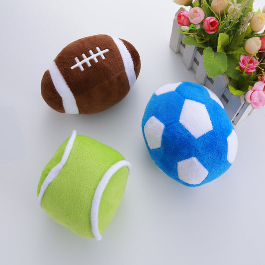 Plüsch-Quietschball-Hundespielzeug