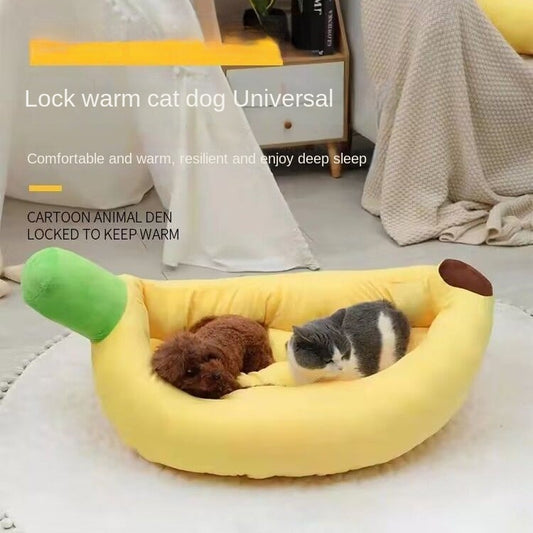 All-Season Banana Shape Pet Bed