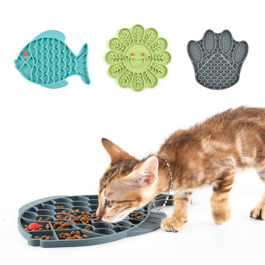 Fish Shape Lick Mat & Slow Feeder Bowl
