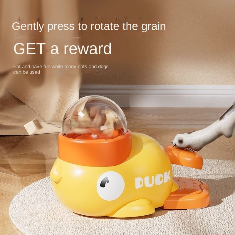 Jouet distributeur de friandises pour chat en forme de canard