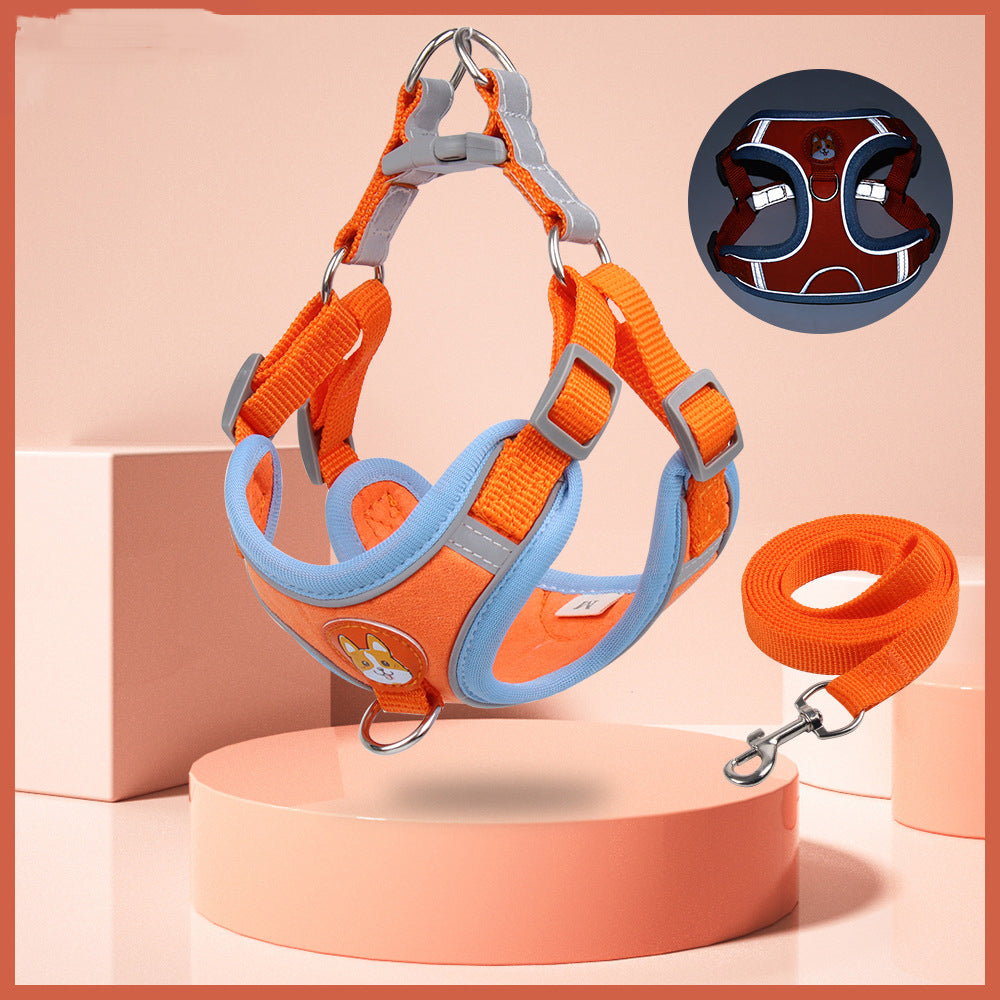 Reflective Vest Dog Harness & Leash