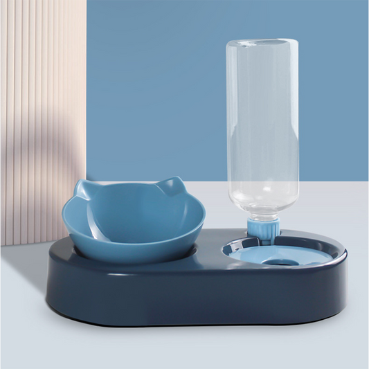 2-in-1 Pet Food & Water Dispenser Bowl