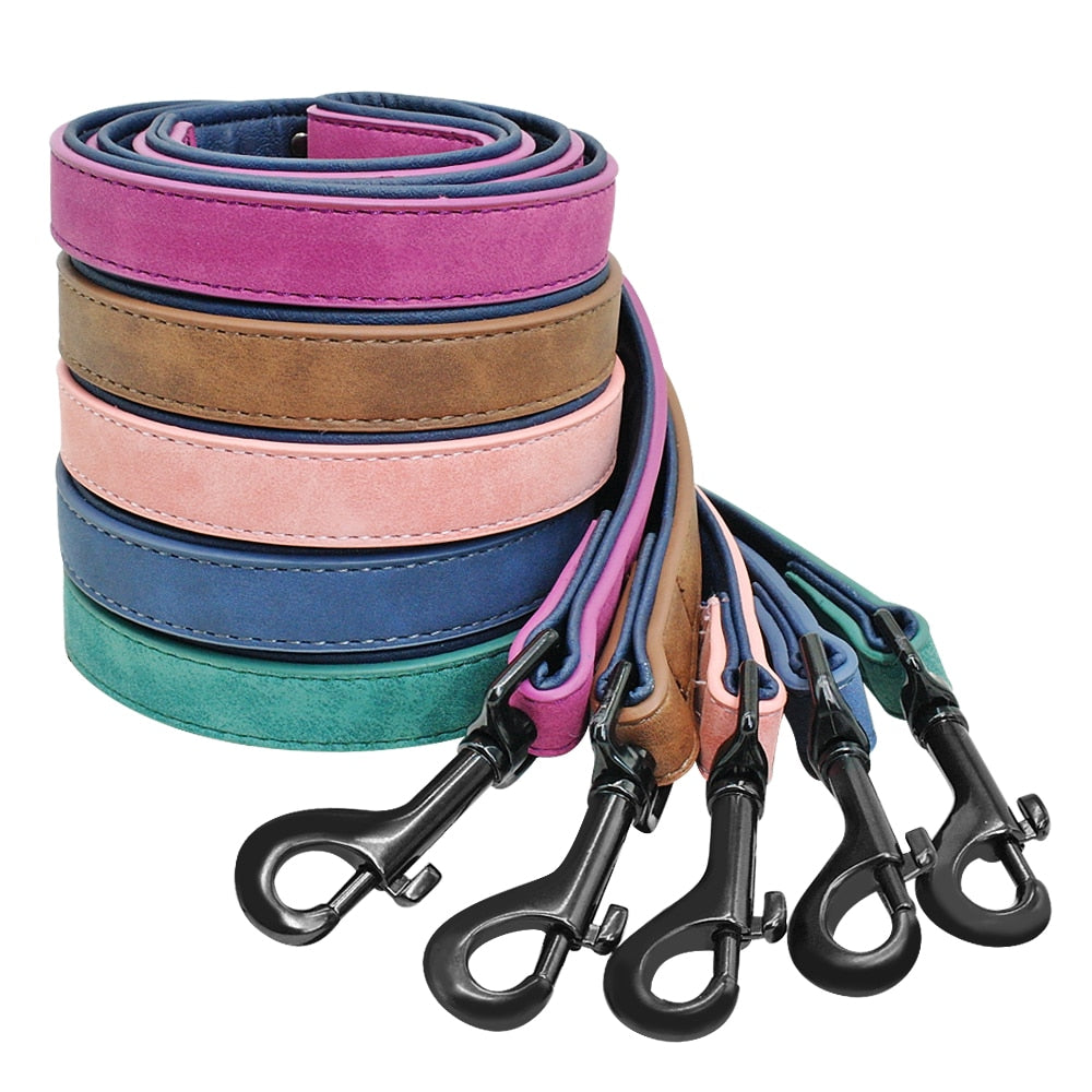 Personalisiertes Hundelederhalsband & Leine